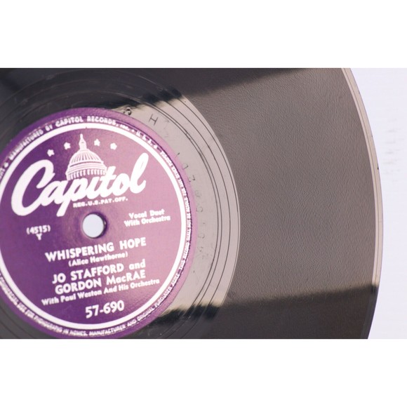 Jo Stafford, Gordon MacRae - Whispering Hope 1949 Polka 10" 78 rpm Record 57-690 - Picture 8 of 16